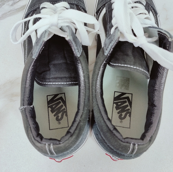 Vans Men's Old Skool Black Suede Canvas Low Skate Shoes Sneakers, Sz 10 - Picture 6 of 10